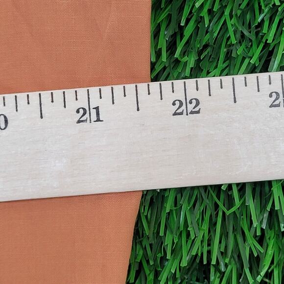 Vintage 90s MOD Button Shirt Large 22x30 Apricot Orange - Picture 10 of 11